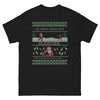 T-shirt Alsace noir - Père Noël au nez rouge et bon vivant