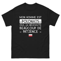 Thumbnail for T-shirt Pologne noir - Mon Homme est Polonais, humour et fierté