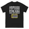 T-shirt Ardèche noir - L'ultime hommage régional