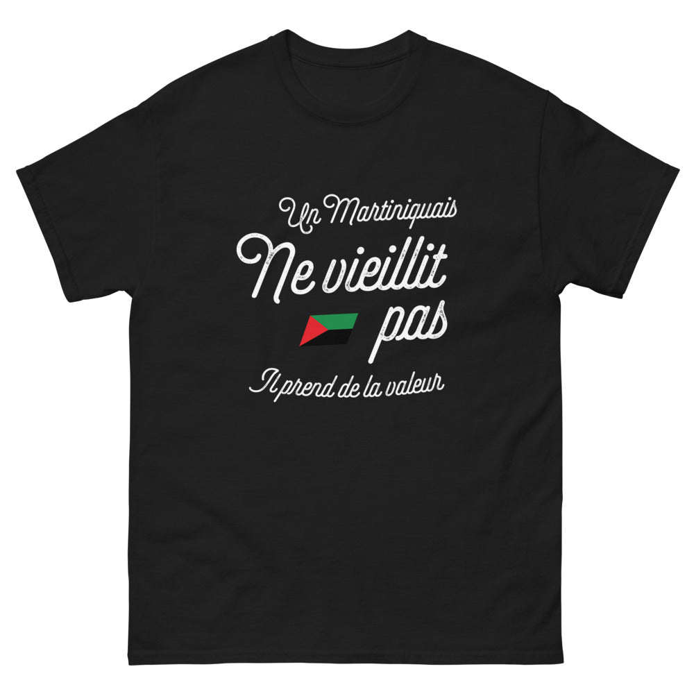 T-shirt Martinique noir - Un Martiniquais prend de la valeur