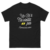 Thumbnail for T-shirt Ch'ti noir - Ne vieillit pas, prend de la valeur