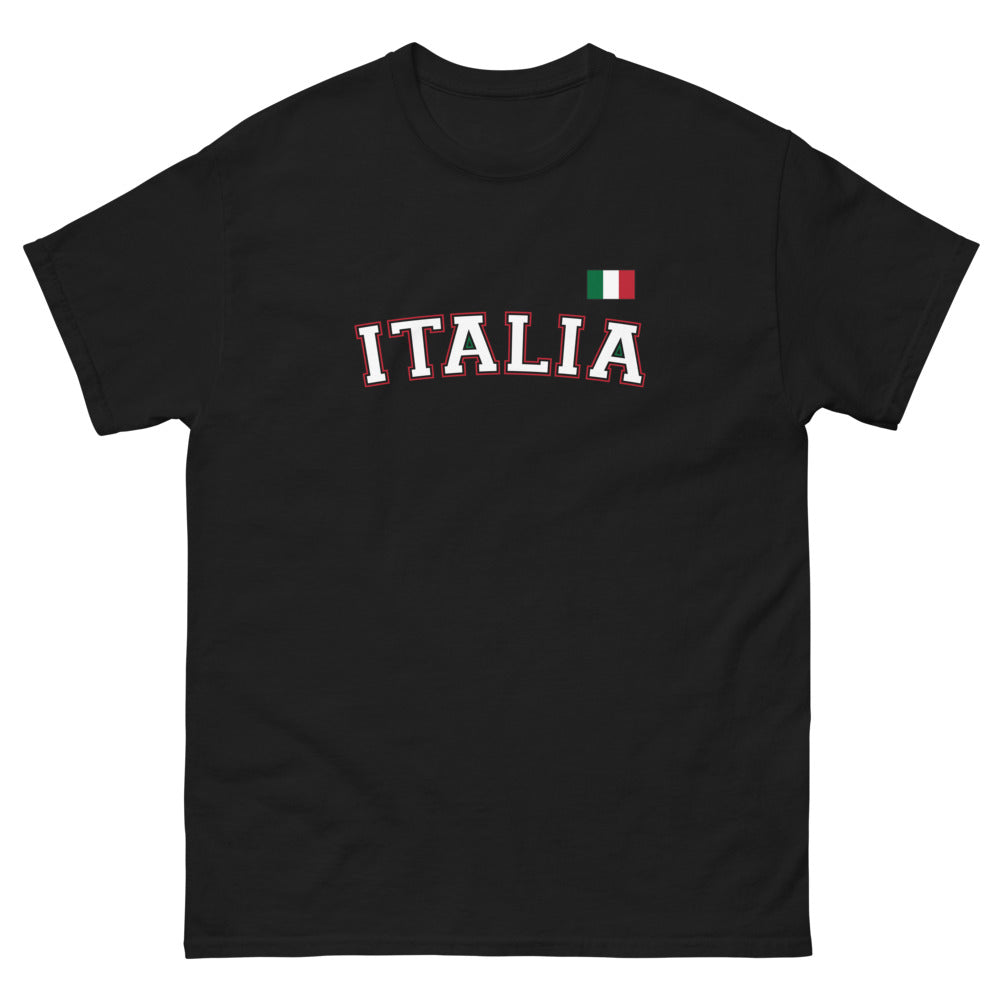 Maglietta Italia nera retro - omaggio agli Italiani di cuore