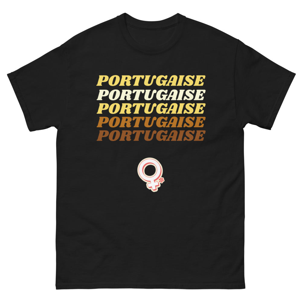 T-shirt Portugal noir - Design sombre et fier