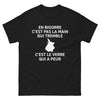 T-shirt Bigorre noir - C'est pas la main qui tremble, c'est le verre qui a peur