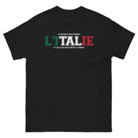 Thumbnail for T-shirt Italie noir - Je supporte deux équipes : l'Italie et celle qui joue contre la France