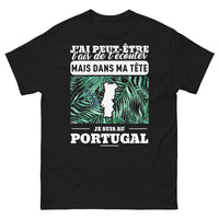 Thumbnail for T-shirt Portugal noir - J'ai peut-être l'air de t'écouter