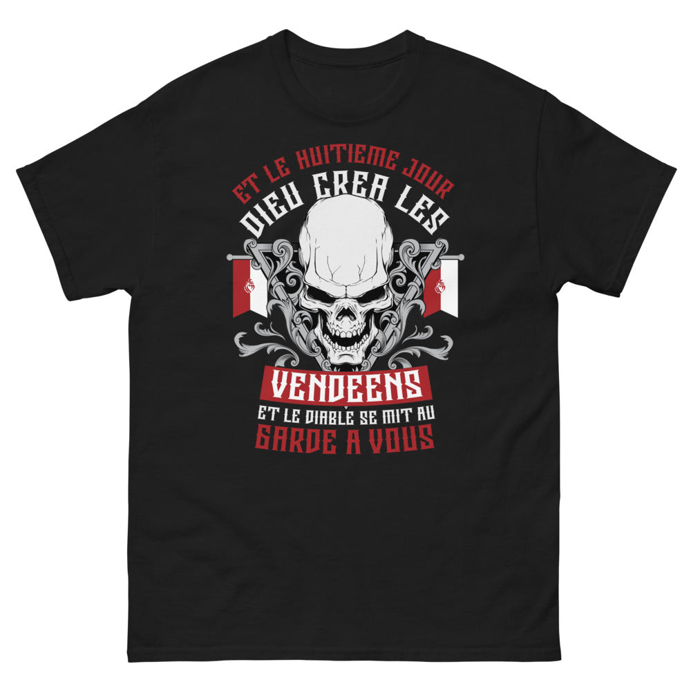 T-shirt Vendée noir - Dieu créa les Vendéens