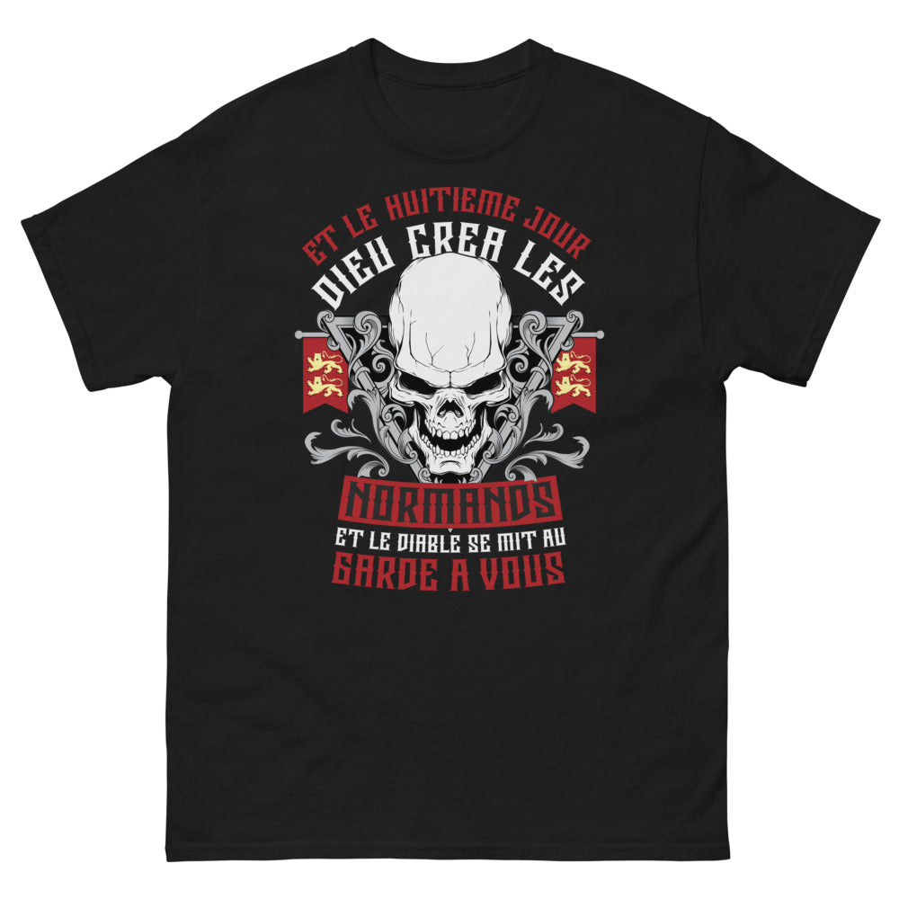 T-shirt Normands noir - Et le huitième jour Dieu créa les Normands