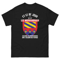 Thumbnail for T-shirt Morvandiaux noir - Héros bourguignon et fierté locale