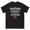 T-shirt Tahitien noir - Je ne me tais pas à tort !