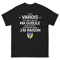 Thumbnail for T-shirt Varois noir - Je suis varois, je ne ferme pas ma gueule