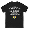 T-shirt Varois noir - Je suis varois, je ne ferme pas ma gueule