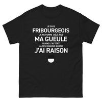 Thumbnail for T-shirt Fribourgeois noir - Ne ferme pas ta gueule