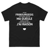 T-shirt Fribourgeois noir - Ne ferme pas ta gueule