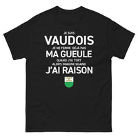 Thumbnail for T-shirt Vaudois noir - Ne ferme pas ma gueule