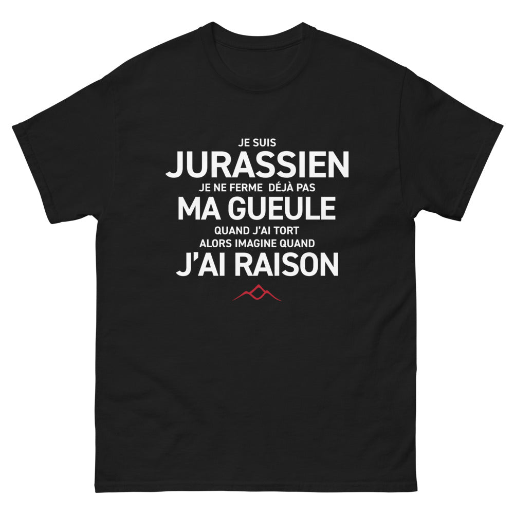 T-shirt Jurassien noir - Fier de ma vérité
