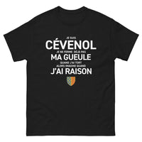 Thumbnail for T-shirt Cévenol noir - Je ne ferme pas ma gueule quand j'ai tort