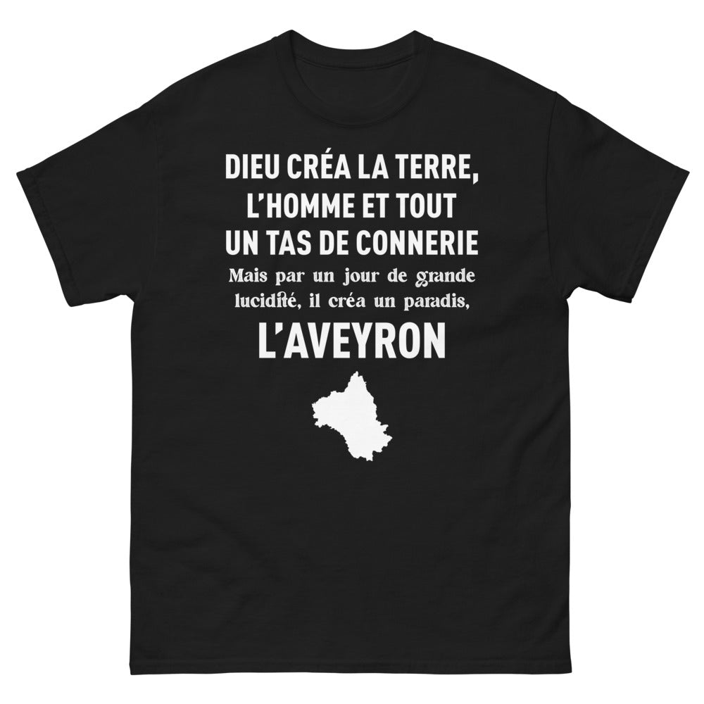 T-shirt Aveyron noir - L'Aveyron : terre d'histoires et de caractère