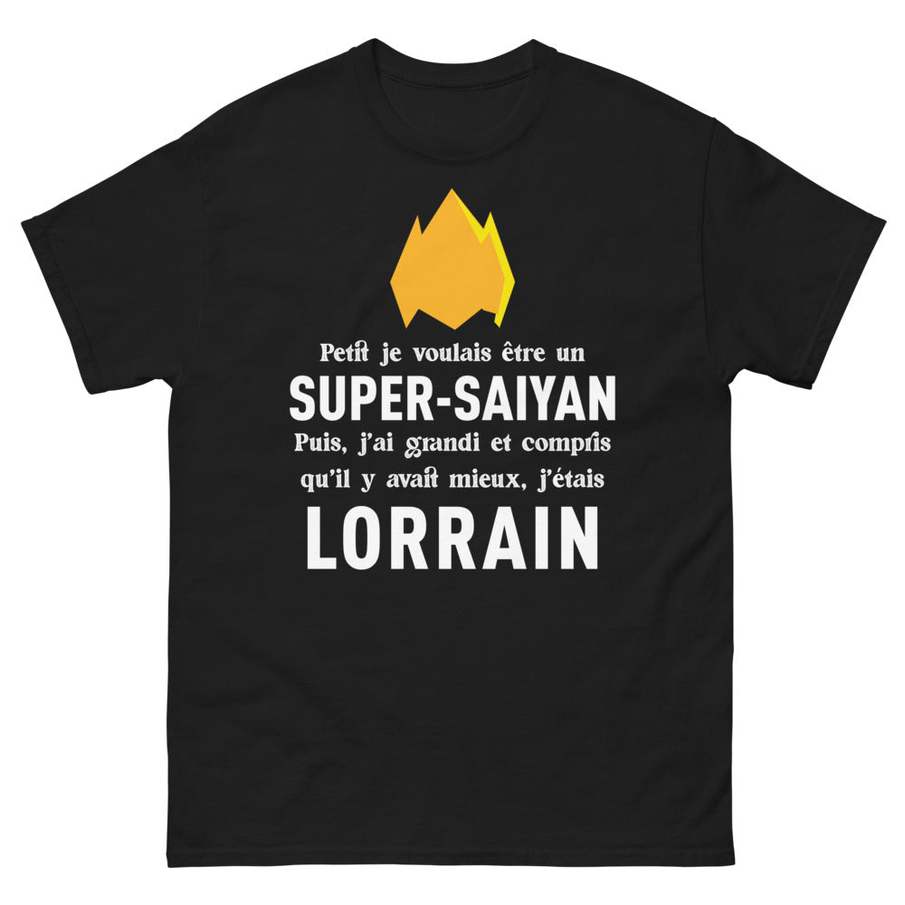 T-shirt Lorrain noir - Petit, je voulais être un Super Saiyan
