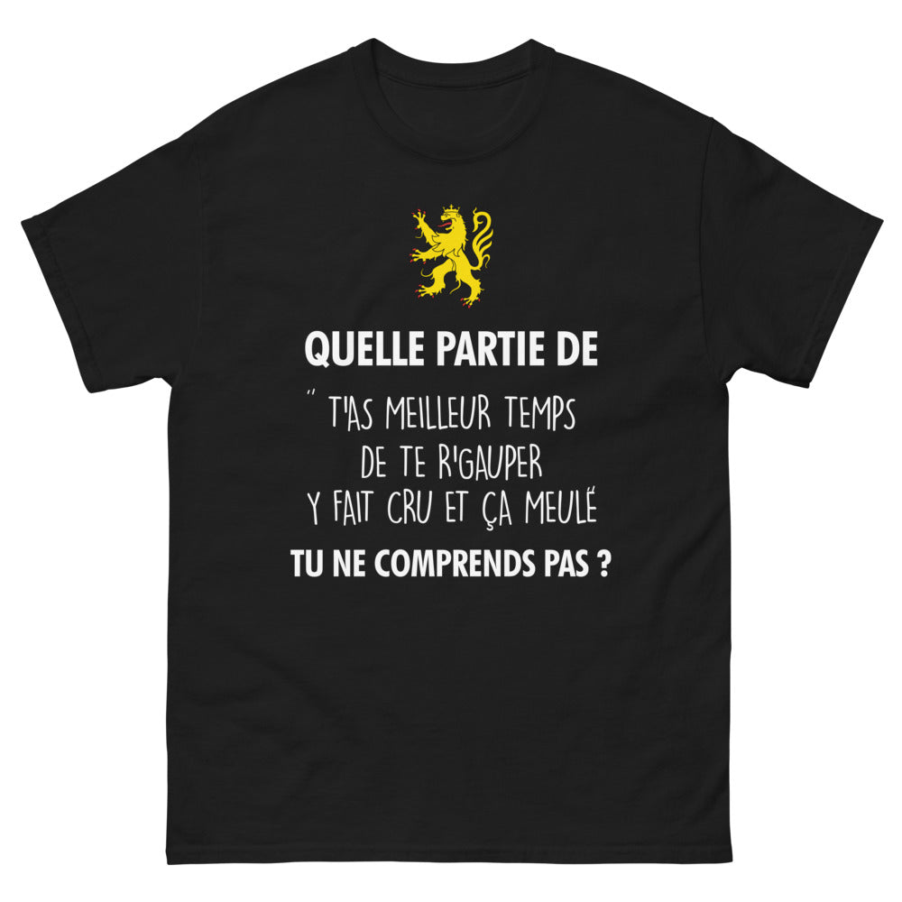 T-shirt Froid et Piquant noir - charme piquant de votre région