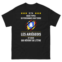 Thumbnail for T-shirt Ariège noir - Il y a deux types de personnes sur terre