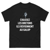 T-shirt Bretagne noir - Chassez-les-Bretons, ils reviennent au galop