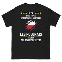 Thumbnail for T-shirt Pologne noir - Il y a deux types de personnes