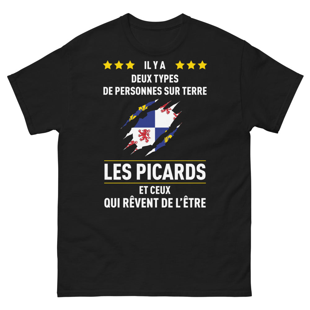 T-shirt Picardie noir - Les fiers Picards avec humour