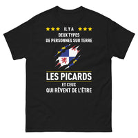 Thumbnail for T-shirt Picardie noir - Les fiers Picards avec humour