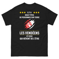 Thumbnail for T-shirt Vendée noir - Deux types de personnes sur Terre