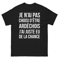 Thumbnail for T-shirt Ardèche noir - Je n'ai pas choisi d'être Ardéchois