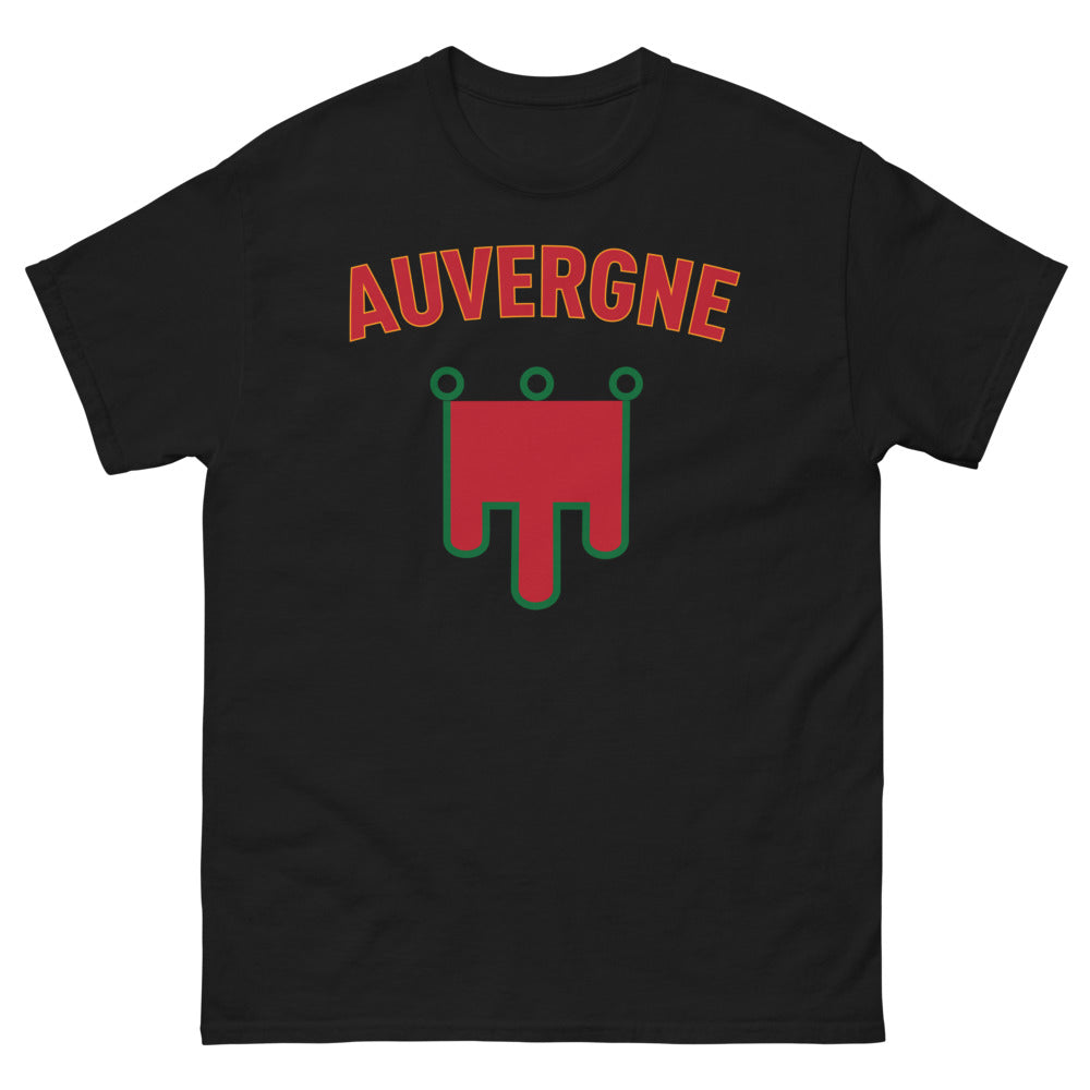 T-shirt Auvergne noir - clin d'œil aux volcans