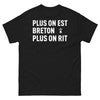 T-shirt Bretagne noir - Plus On est Breton, Plus On Rit