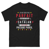 Thumbnail for T-shirt Catalan noir - Je ne suis pas parfait, mais je suis supporter