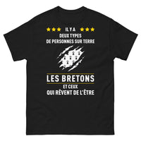 Thumbnail for T-shirt Bretagne noir - Deux types de personnes sur Terre