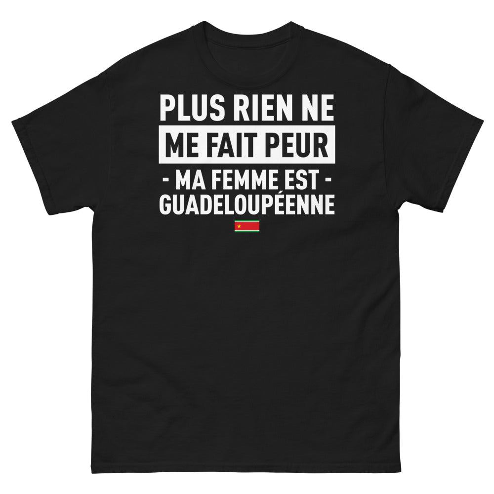 T-shirt Guadeloupe noir - Plus rien ne me fait peur