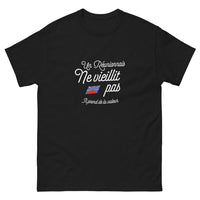 Thumbnail for T-shirt Réunion noir - Un Réunionnais ne Vieillit Pas