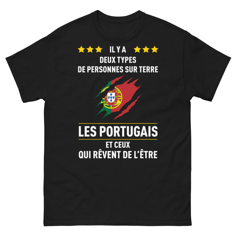 T-shirt Portugal noir - Les Portugais et ceux qui rêvent de l'être