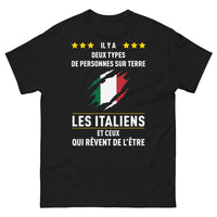 Thumbnail for T-shirt Italie noir - Les Italiens et ceux qui rêvent de l'être