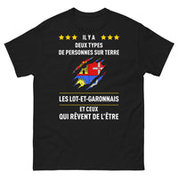 Thumbnail for T-shirt Lot-et-Garonnais noir - Il y a deux types de personnes