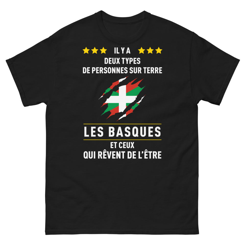 T-shirt Basques noir - Il y a deux types de personnes