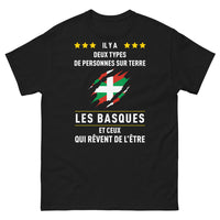 Thumbnail for T-shirt Basques noir - Il y a deux types de personnes