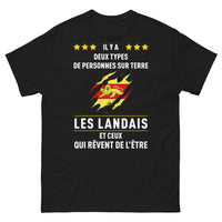 Thumbnail for T-shirt Landais noir - Il y a deux types de personnes sur terre