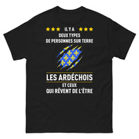 Thumbnail for T-shirt Ardèche noir - Il y a deux types de personnes