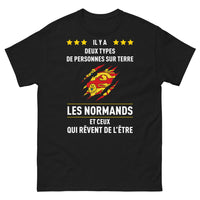 Thumbnail for T-shirt Normands noir - Les deux types de personnes sur terre