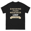 T-shirt humour à la française noir - Je ne suis pas parfait