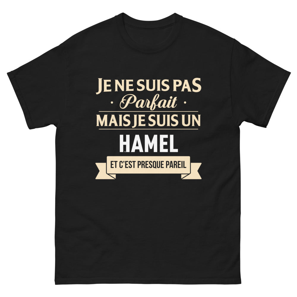 T-shirt Hamel noir - Je ne suis pas parfait, presque pareil