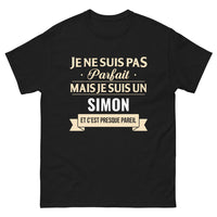 Thumbnail for T-shirt Simon noir - Le presque parfait avec humour