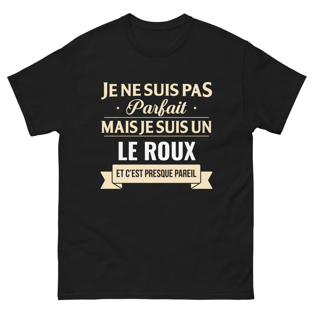 T-shirt roux noir - Je ne suis pas parfait mais je suis roux