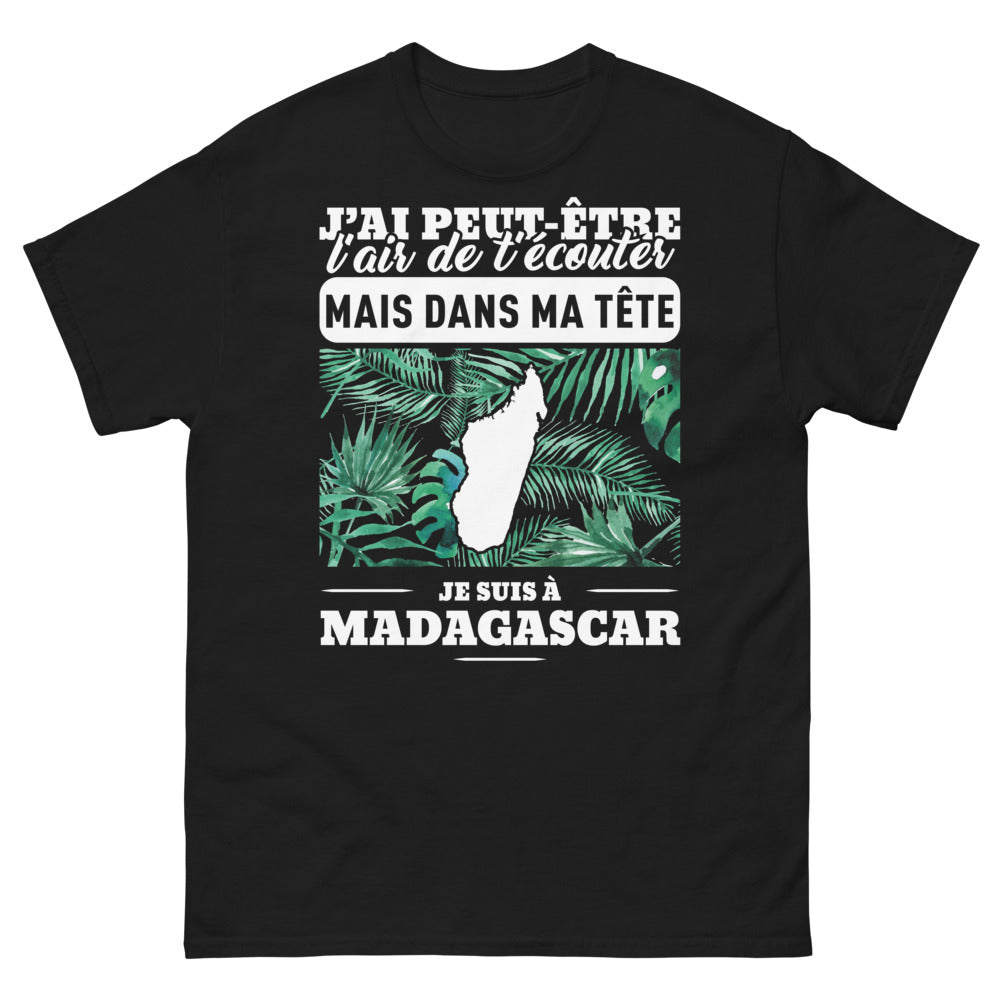 T-shirt Madagascar noir - J'ai l'air de t'écouter
